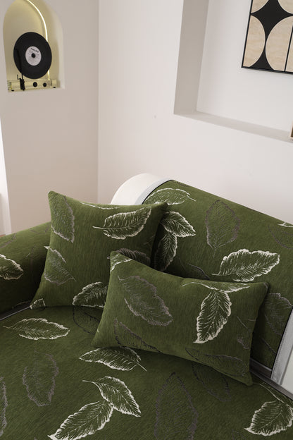 Solid-Color Fluffy Thickened Couch Cover for Sofa Decor Qian ye