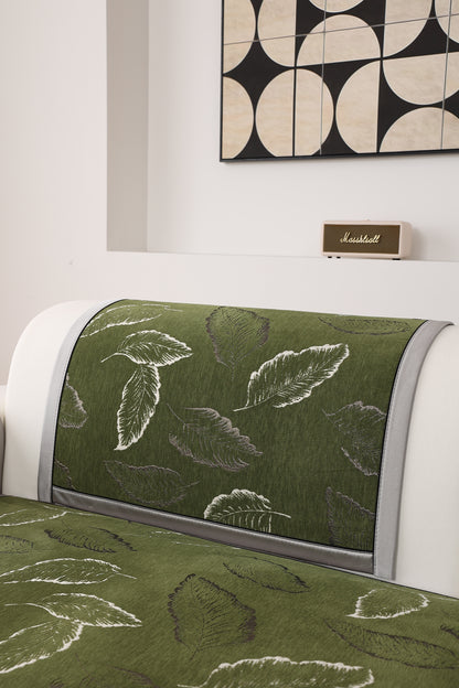 Solid-Color Fluffy Thickened Couch Cover for Sofa Decor Qian ye